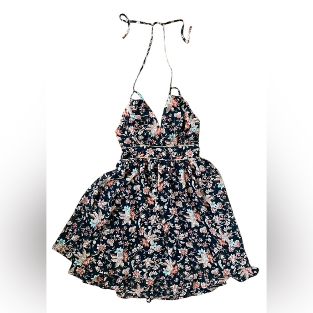 express floral halter dress